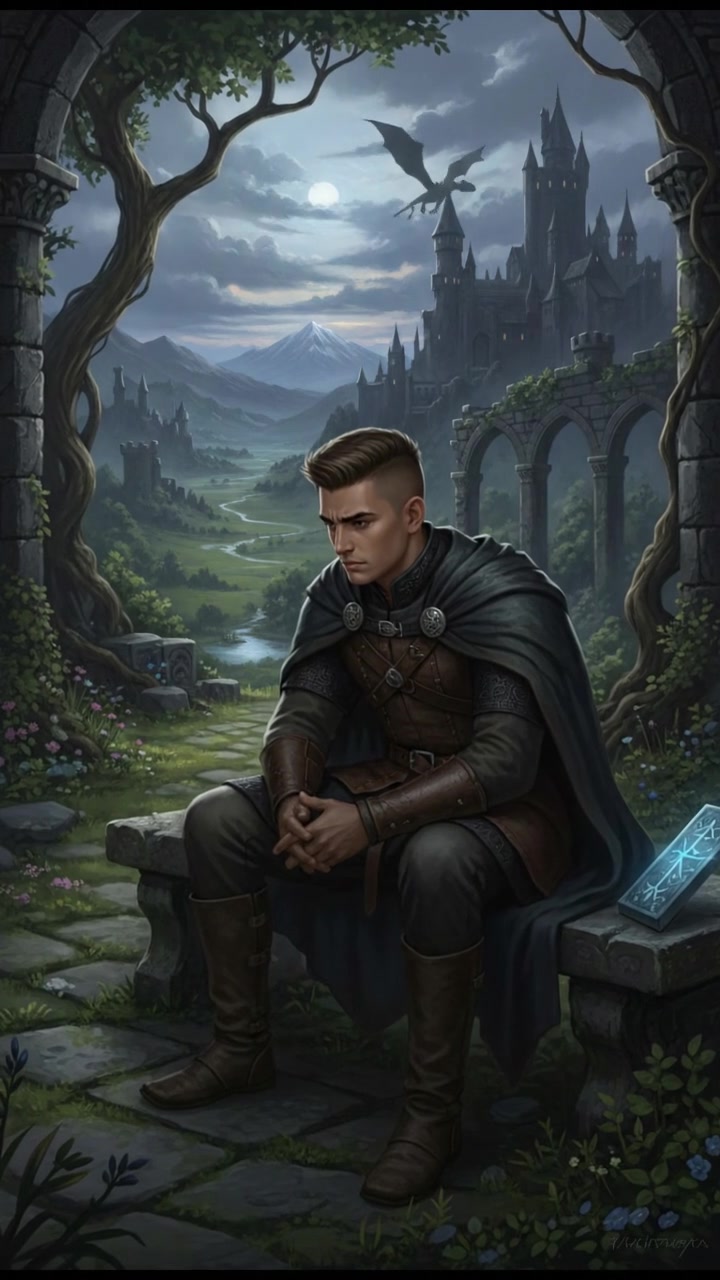 Amir looks contemplative, sitting on a bench in the park, thinking deeply.