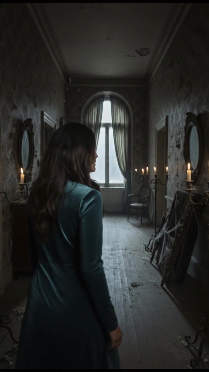 The Girl and the Rabbit in the Old House