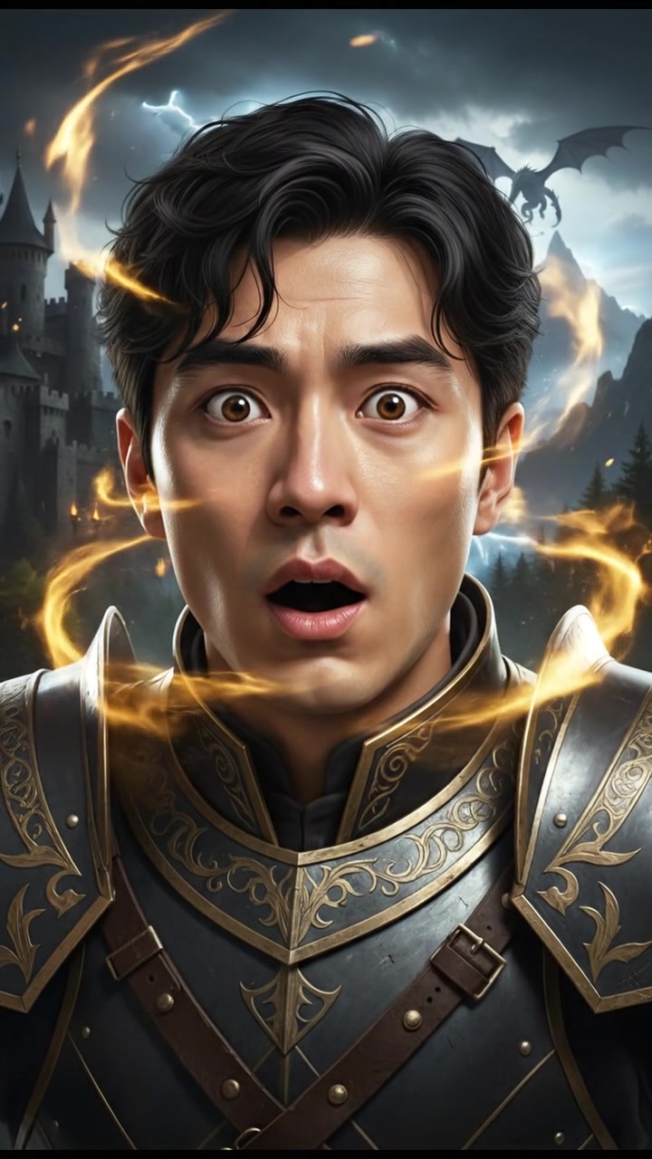 A close-up of Ken's face, showing surprise as he feels a surge of energy.