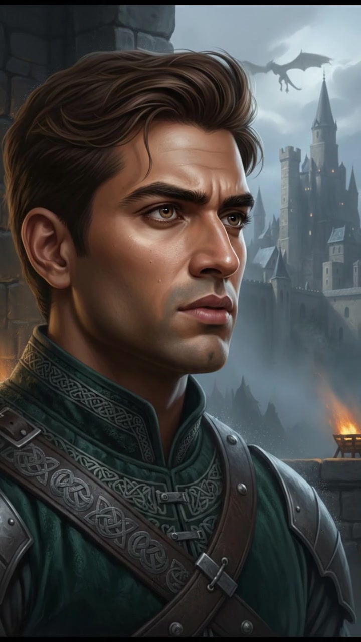 Close-up of Arjun's thinking face, as he wonders about the stranger.