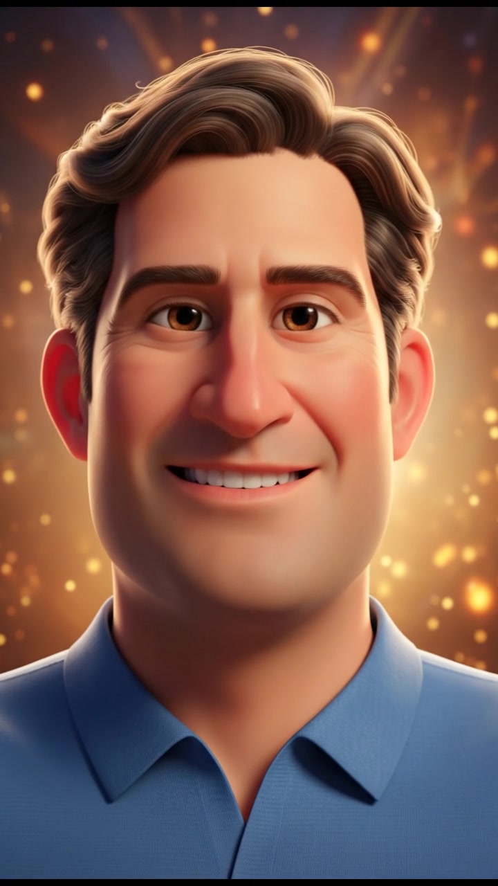 A close shot of Mark’s face, revealing subtle underlying tension despite his calm demeanor.