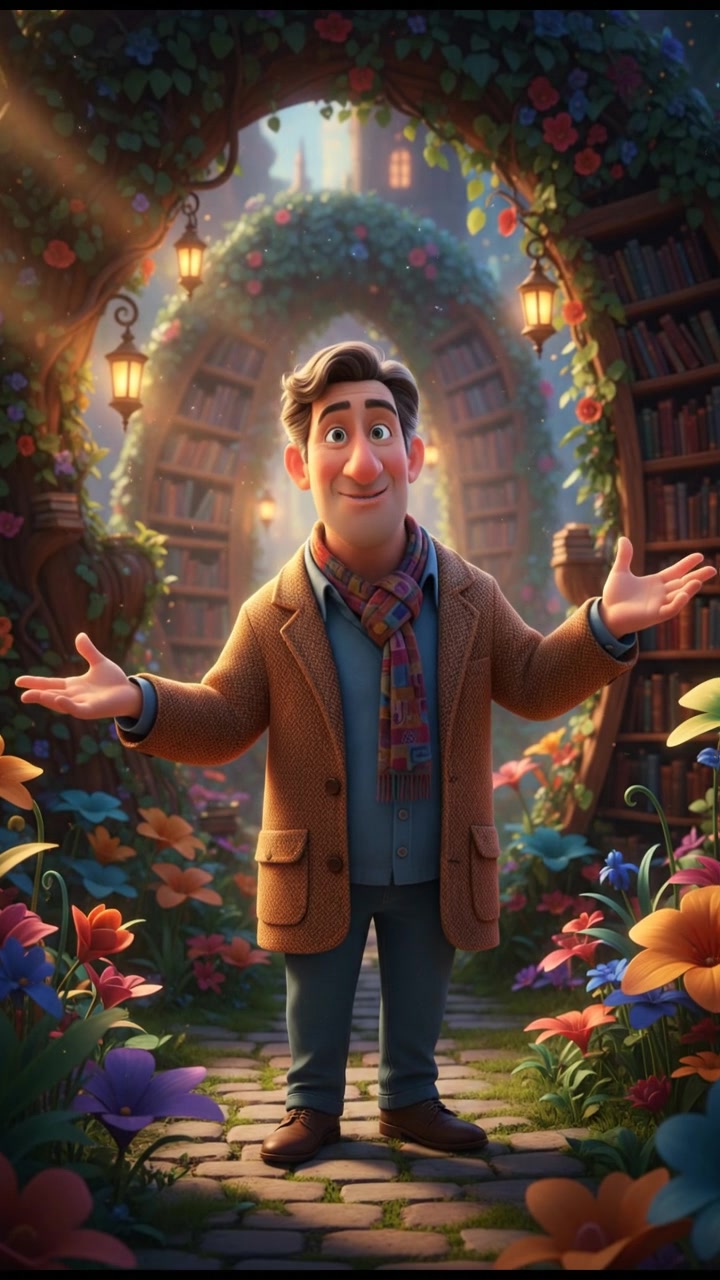 Mark gesturing as he talks, with a joyous expression on his face.