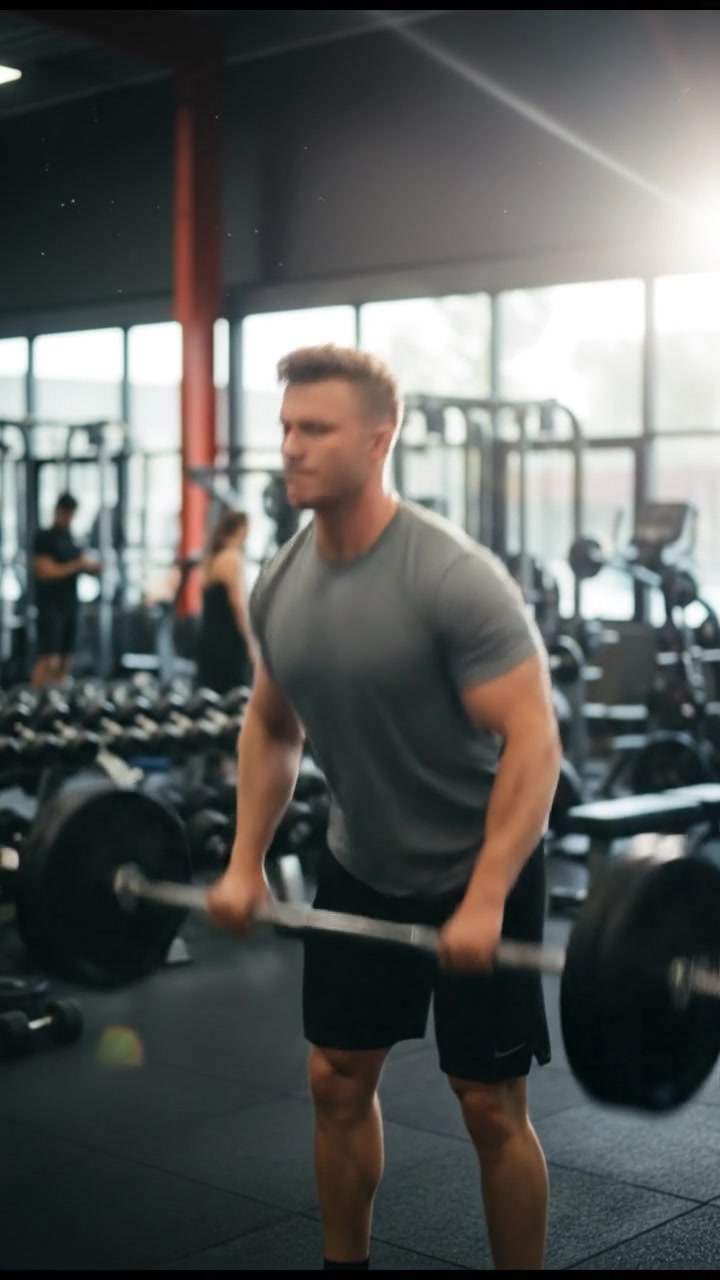 James Lifting Weights in the Gym (copy)