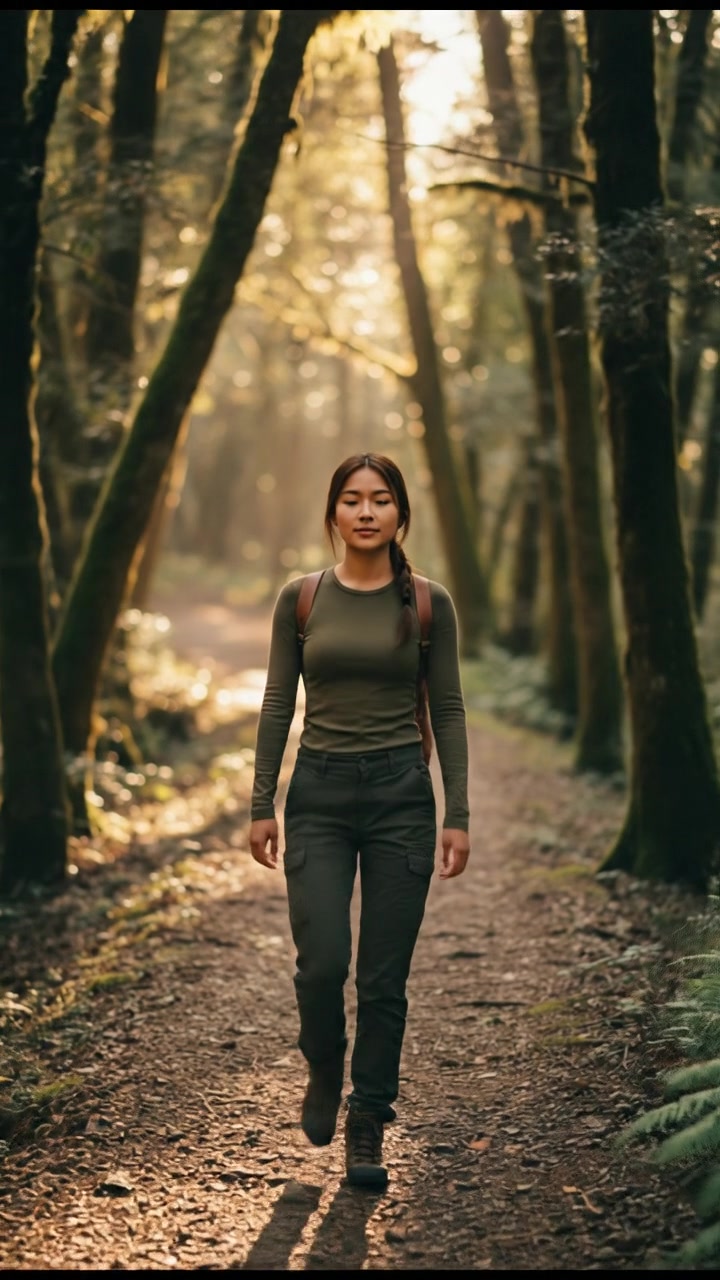Chinese Girl's Forest Adventure