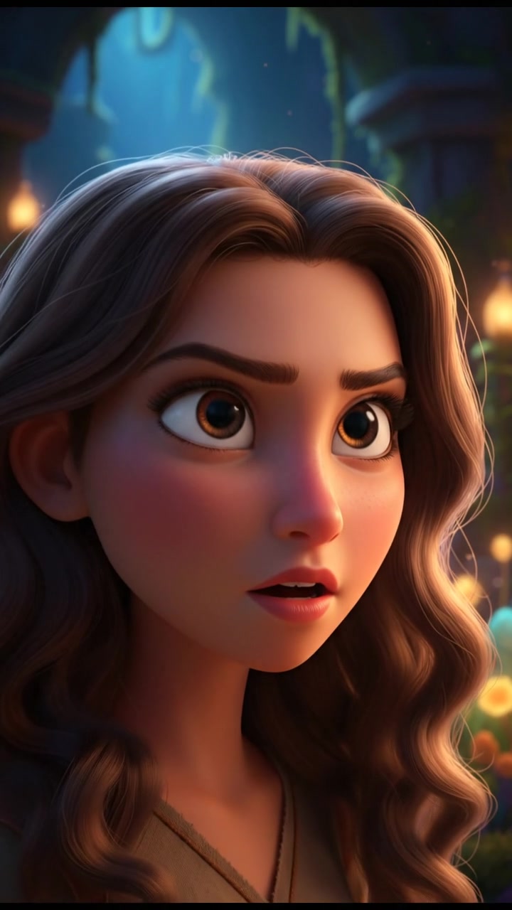 A close-up of Maya's determined face, her eyes glistening.