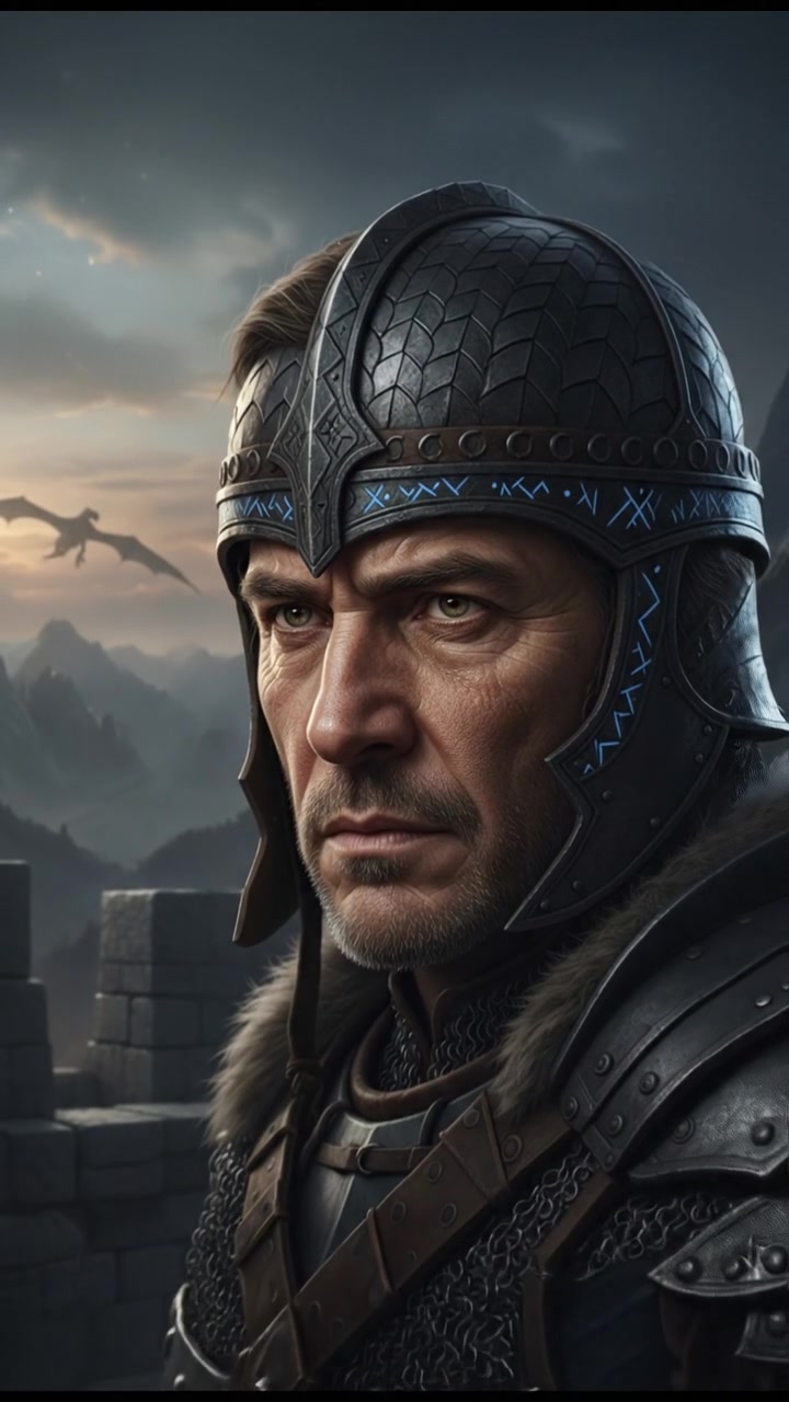 A close-up of Omar's face, showing focus and readiness for battle.