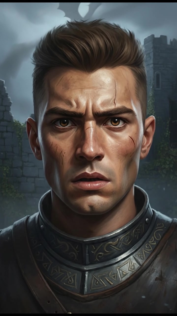 A close-up of Amir's face, showing determination and a hint of fear.