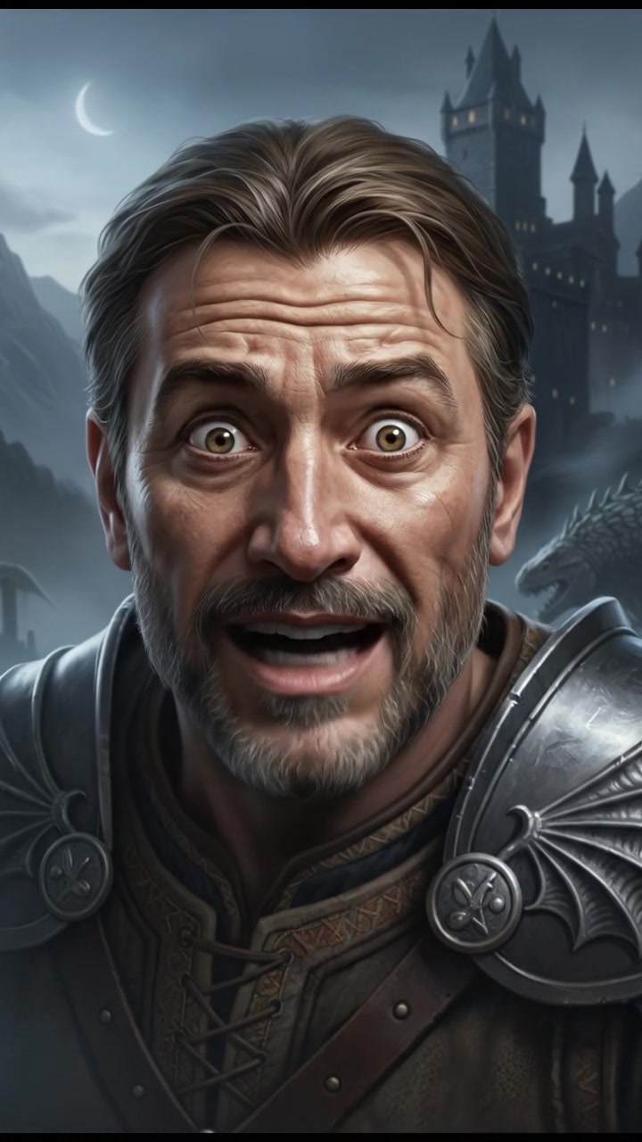 A close-up of Omar's face as he suddenly reacts, looking surprised.