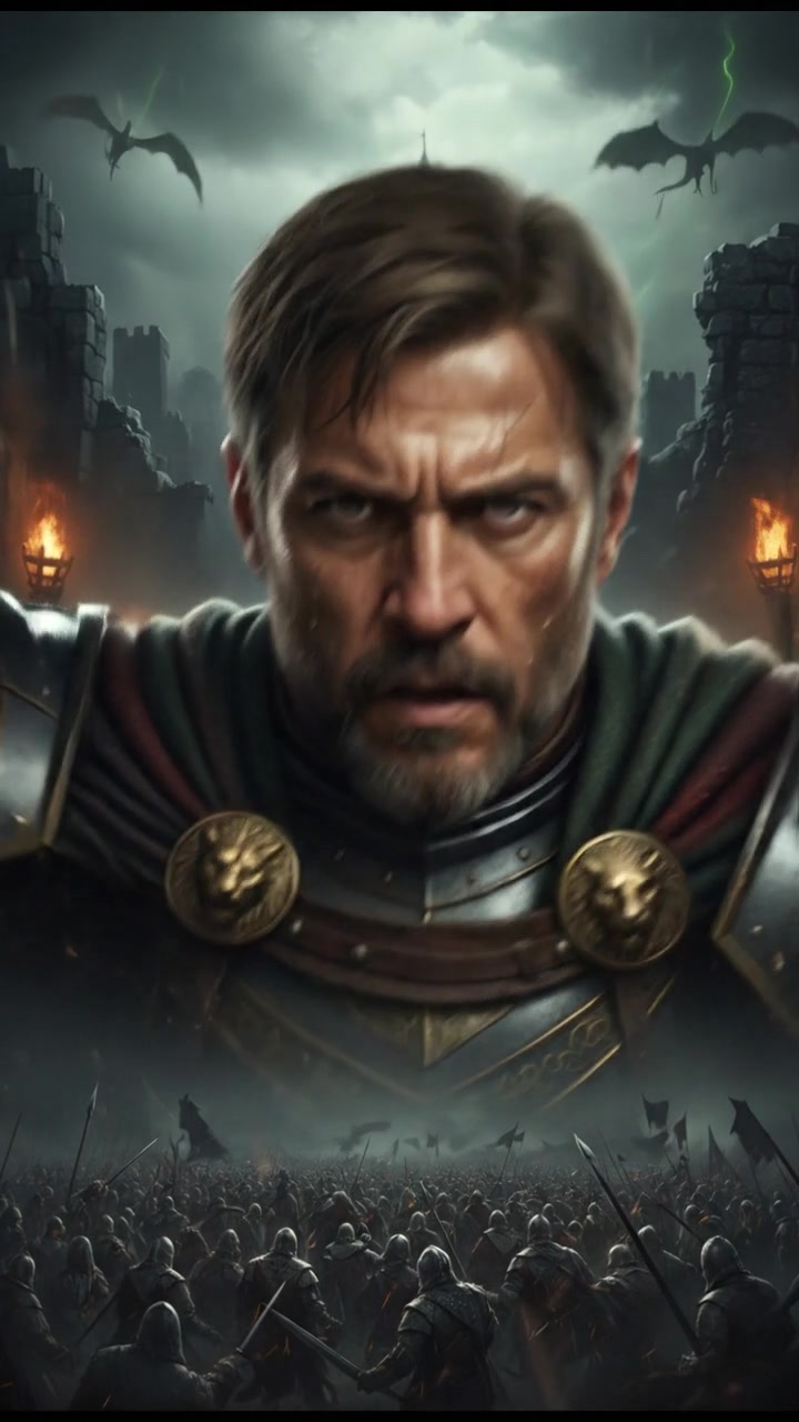 A close-up of Omar's determined expression as he prepares for battle against many foes.