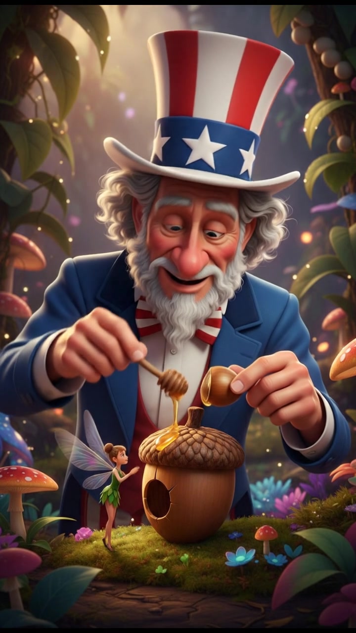 helping a tiny fairy or creature fix their home, gentle and caring moment