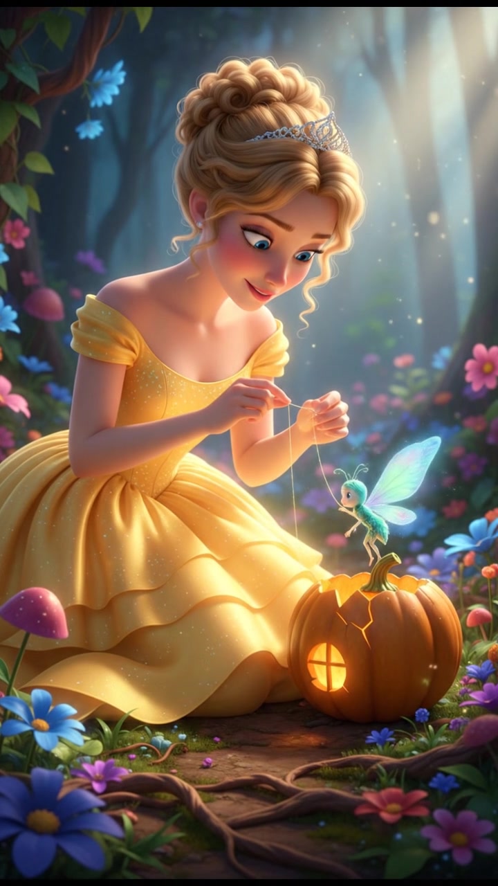 helping a tiny fairy or creature fix their home, gentle and caring moment