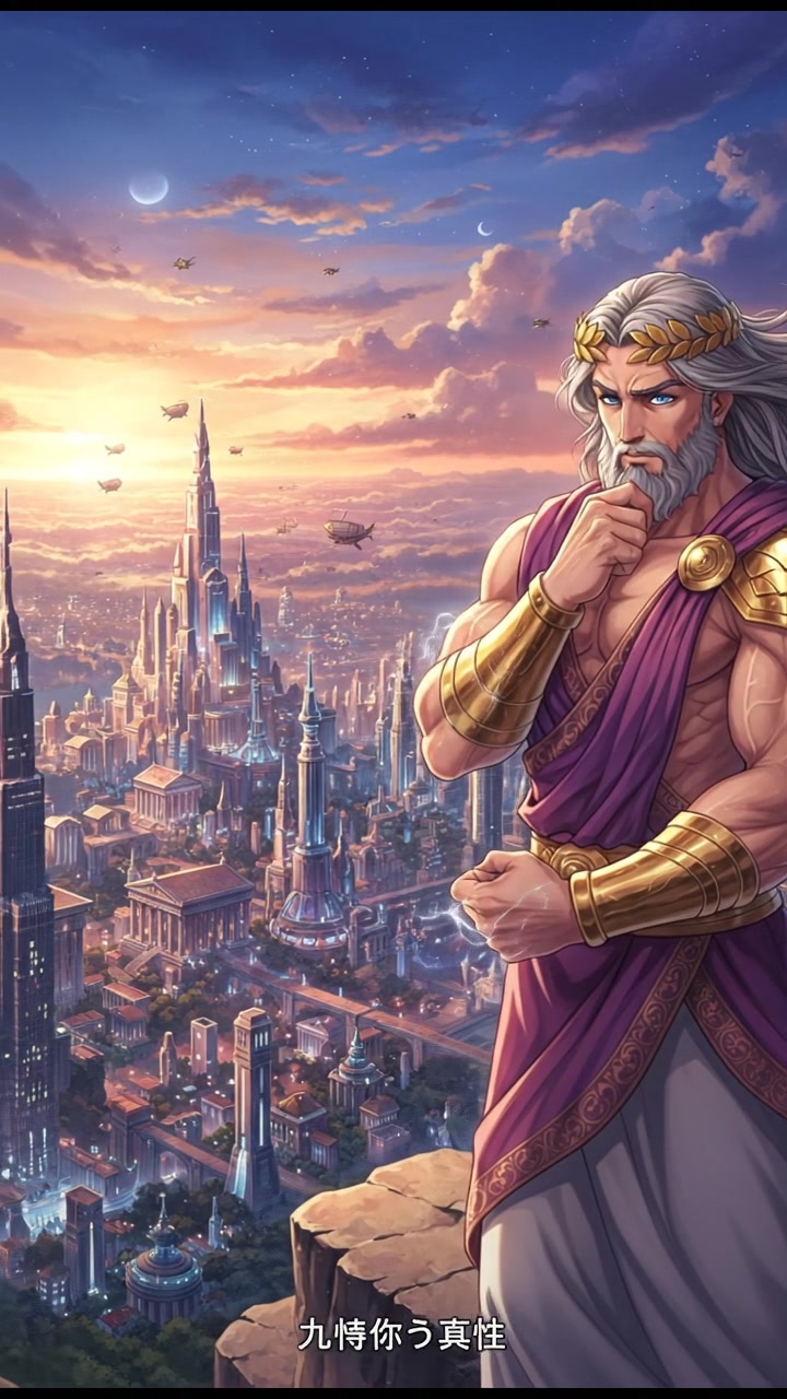 looking out over the city at dusk, realizing the responsibility that comes with their power