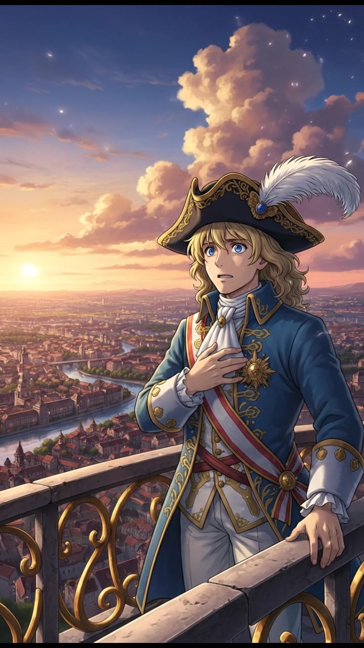 looking out over the city at dusk, realizing the responsibility that comes with their power