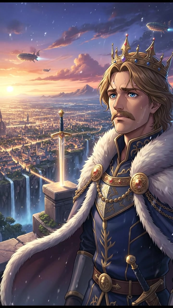 looking out over the city at dusk, realizing the responsibility that comes with their power