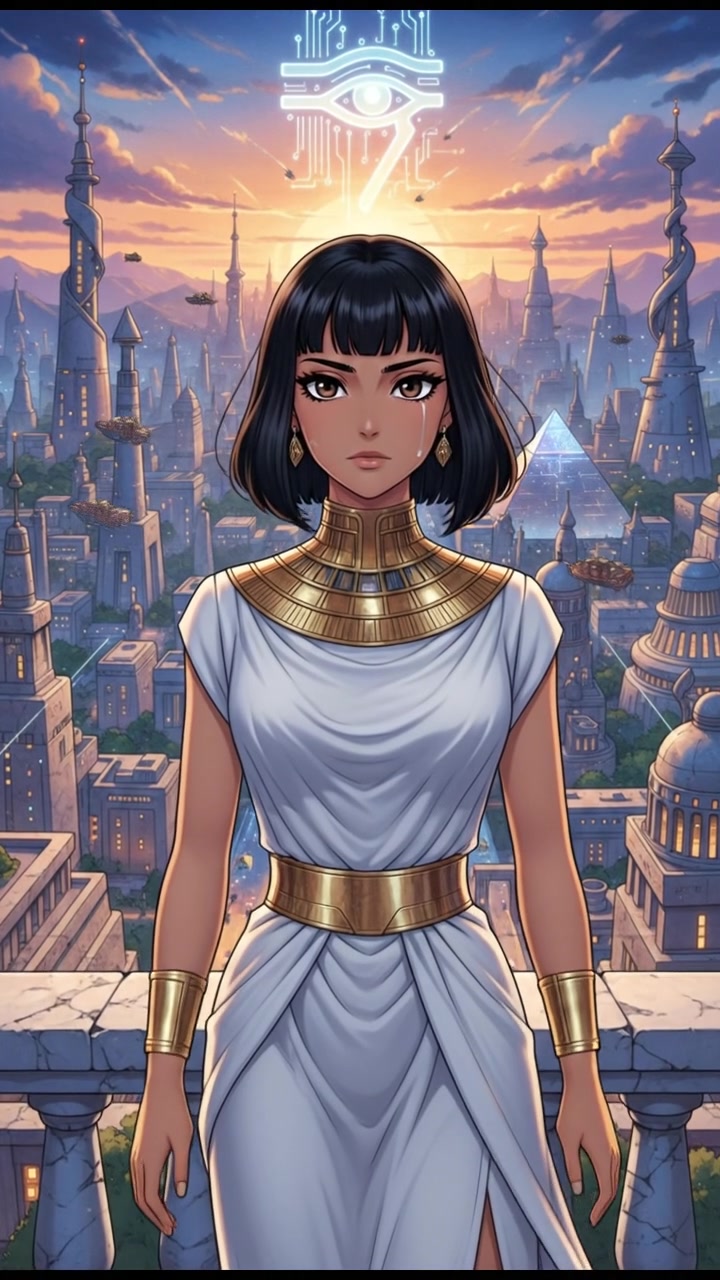 looking out over the city at dusk, realizing the responsibility that comes with their power