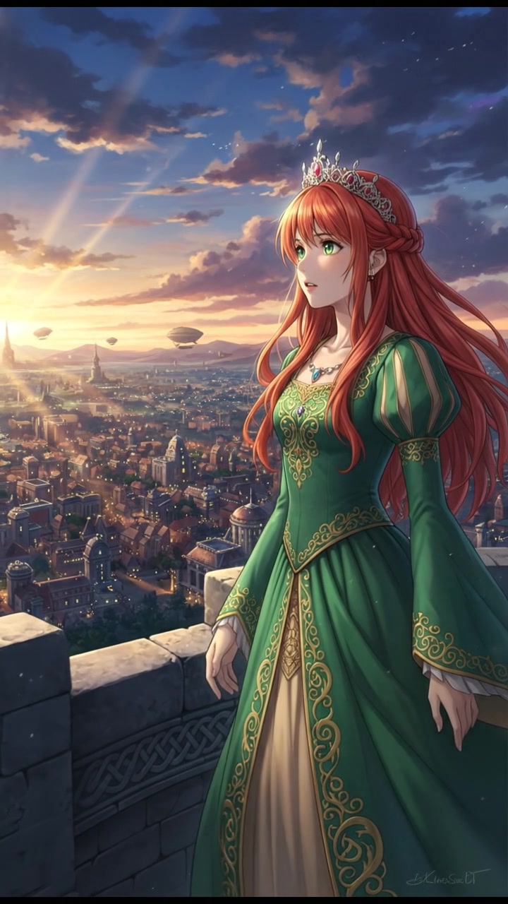 looking out over the city at dusk, realizing the responsibility that comes with their power