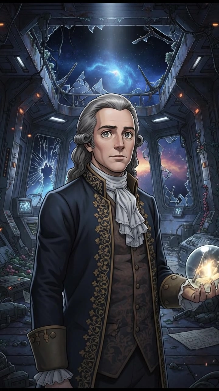 finding an abandoned space station with flickering lights and eerie silence