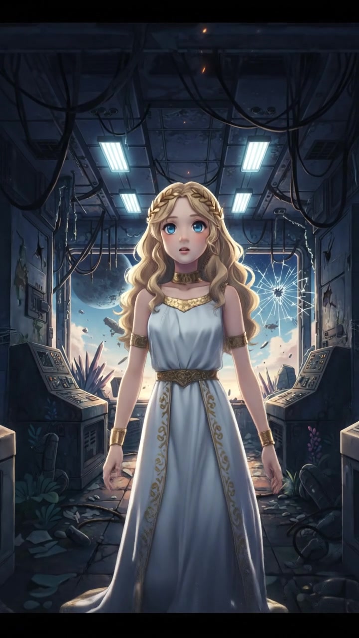 finding an abandoned space station with flickering lights and eerie silence