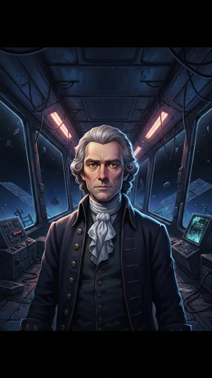 finding an abandoned space station with flickering lights and eerie silence