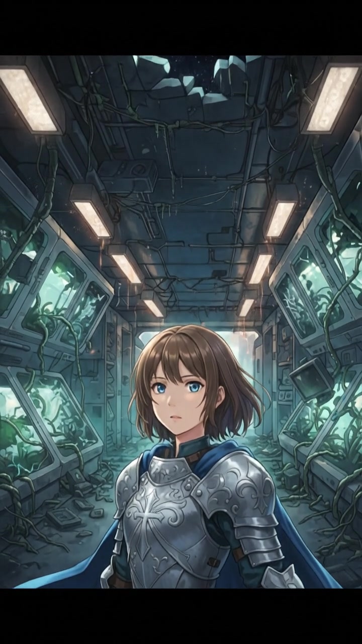 finding an abandoned space station with flickering lights and eerie silence