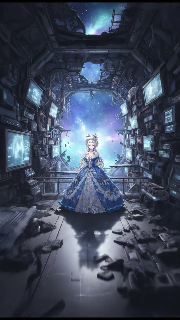 finding an abandoned space station with flickering lights and eerie silence