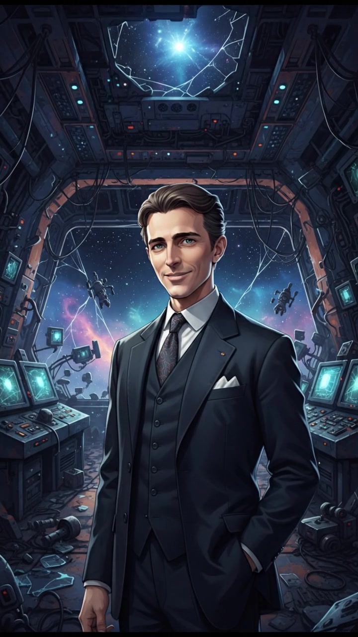 finding an abandoned space station with flickering lights and eerie silence