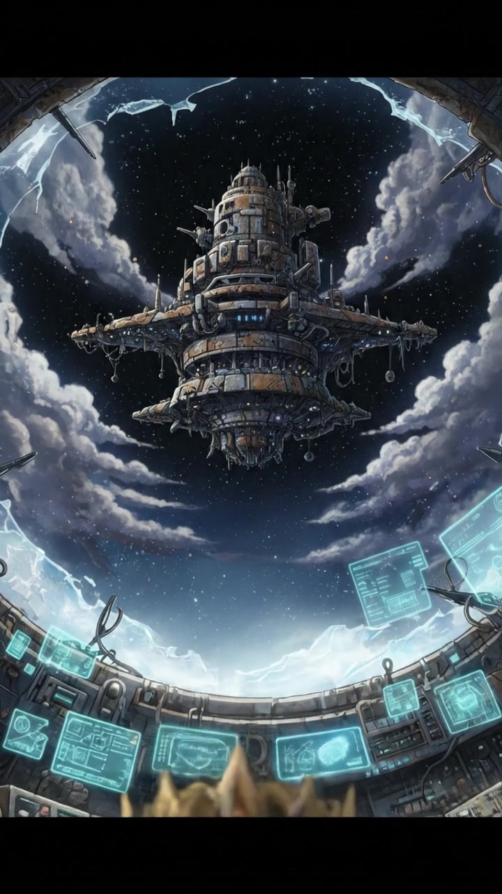 finding an abandoned space station with flickering lights and eerie silence