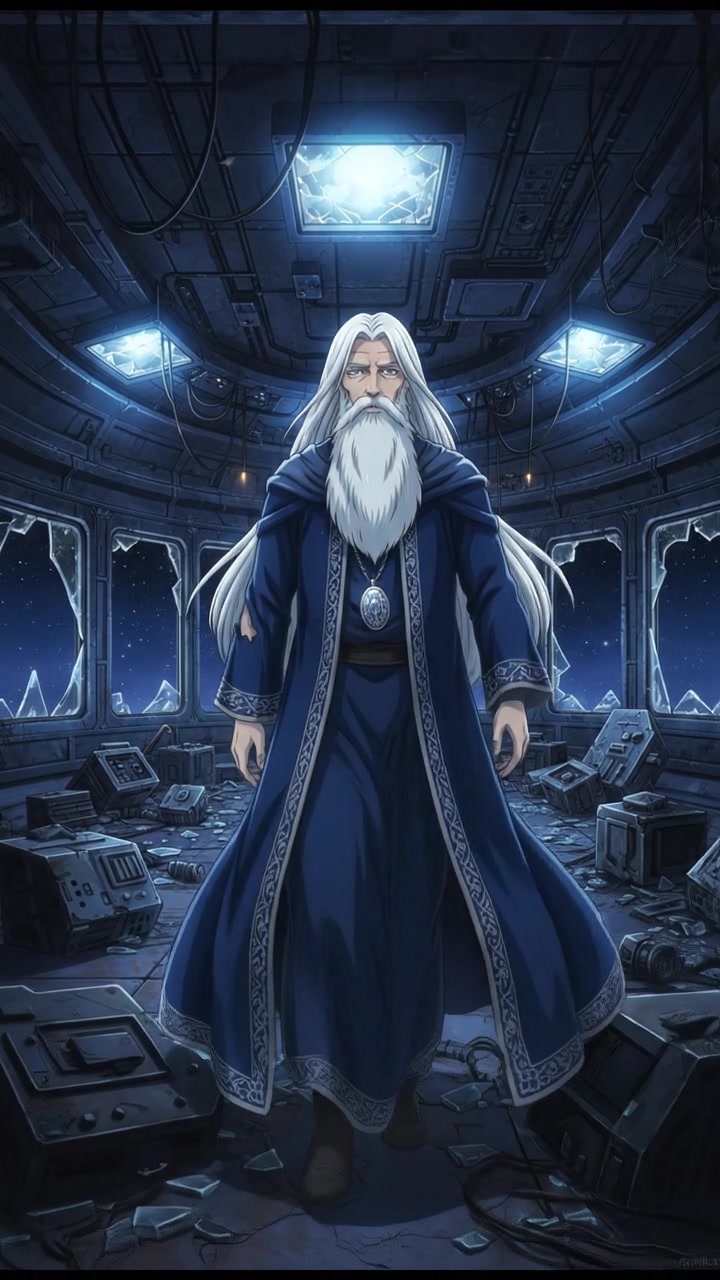 finding an abandoned space station with flickering lights and eerie silence