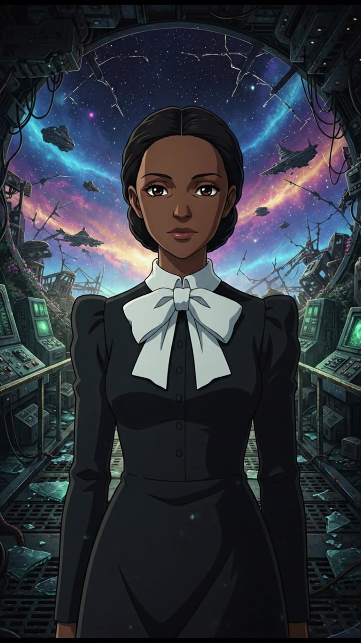 finding an abandoned space station with flickering lights and eerie silence