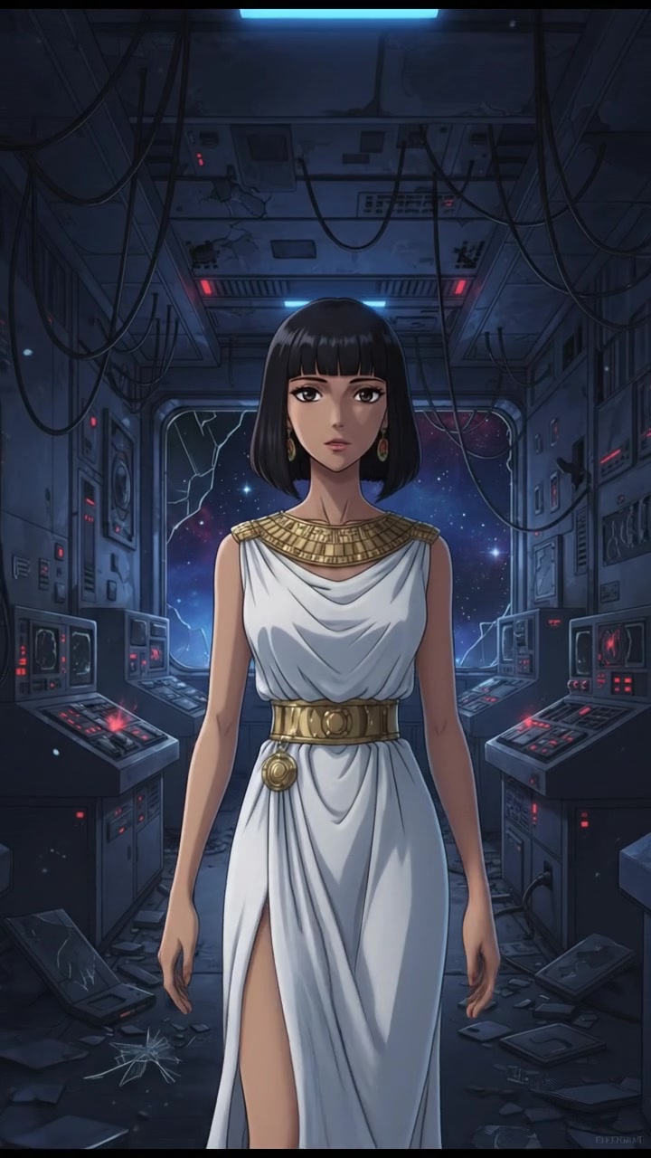 finding an abandoned space station with flickering lights and eerie silence