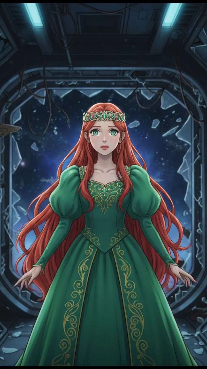 finding an abandoned space station with flickering lights and eerie silence