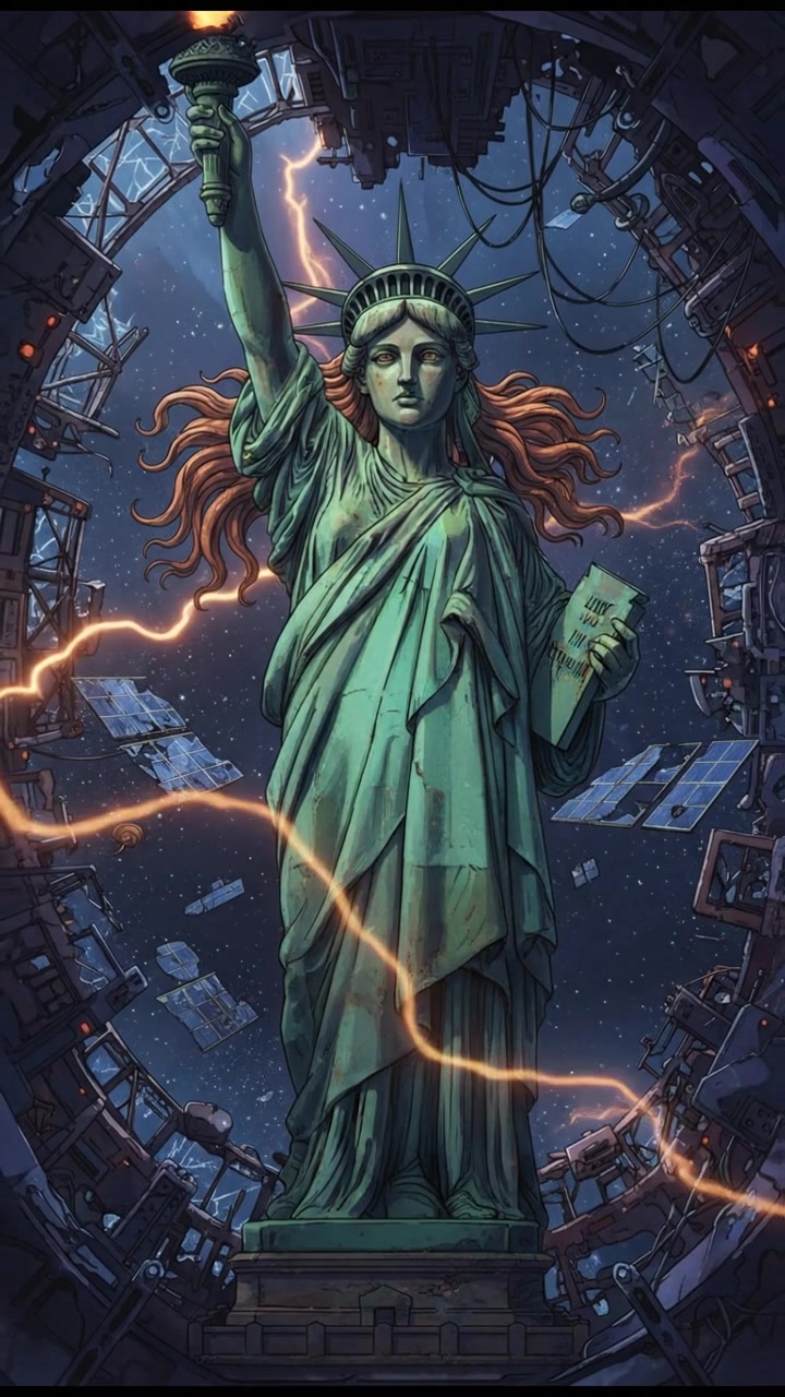 finding an abandoned space station with flickering lights and eerie silence