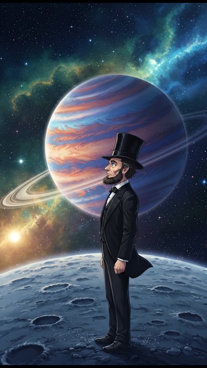 standing on the surface of a moon, watching a giant planet rise over the horizon