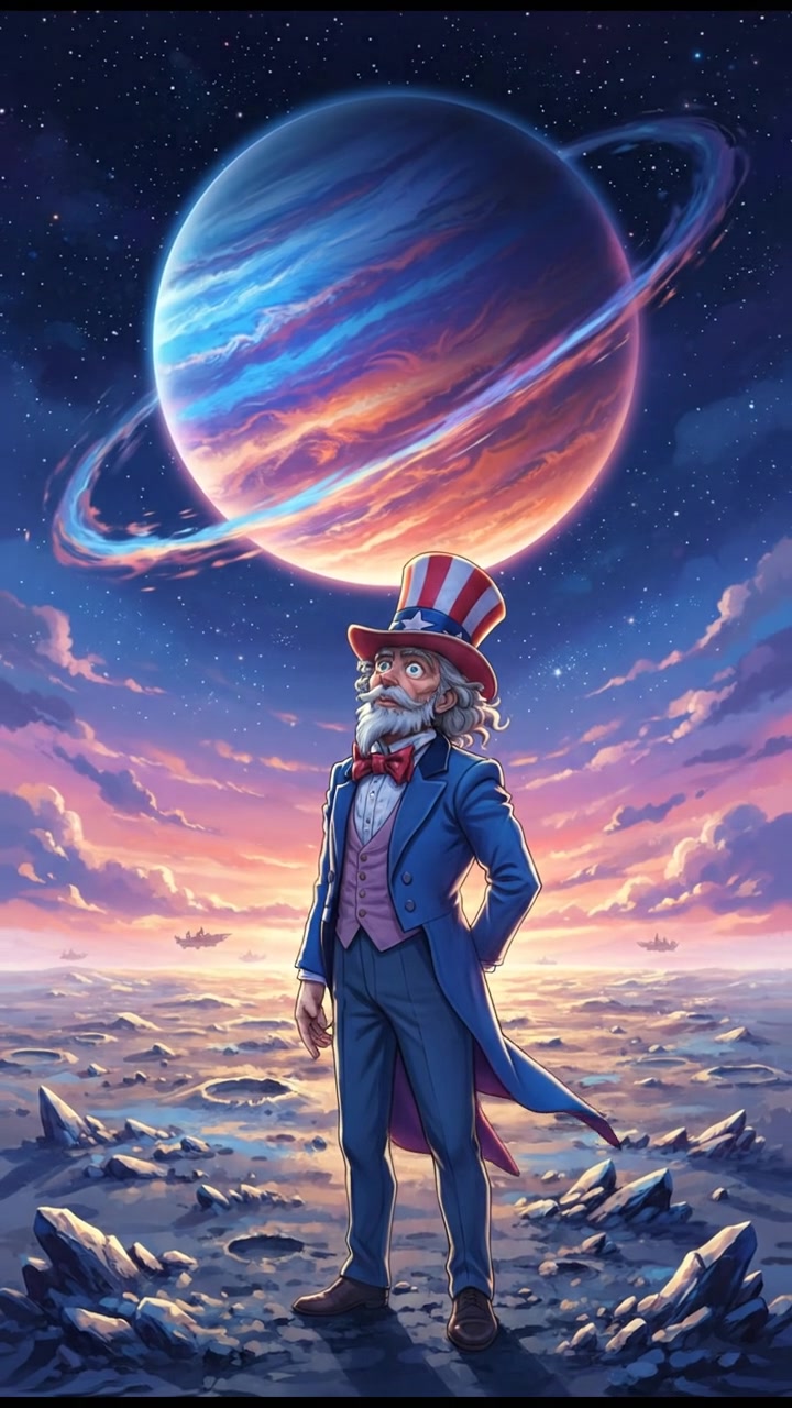 standing on the surface of a moon, watching a giant planet rise over the horizon