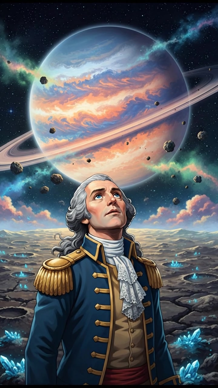 standing on the surface of a moon, watching a giant planet rise over the horizon