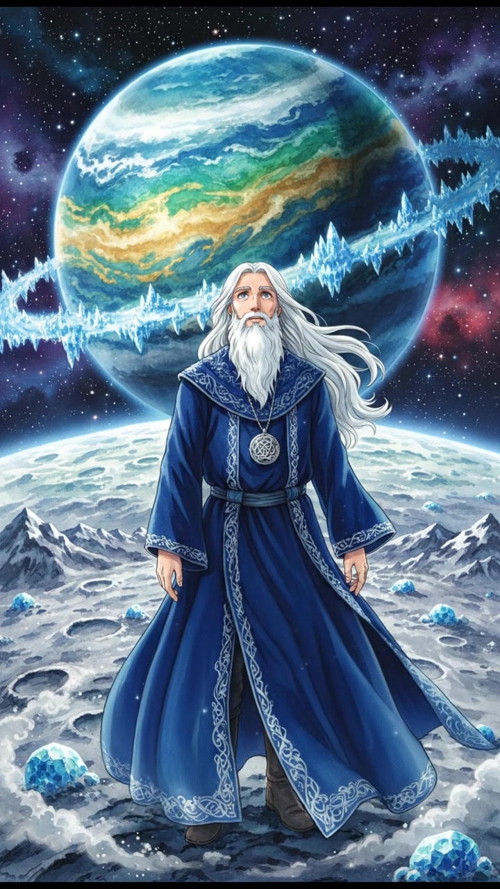 standing on the surface of a moon, watching a giant planet rise over the horizon