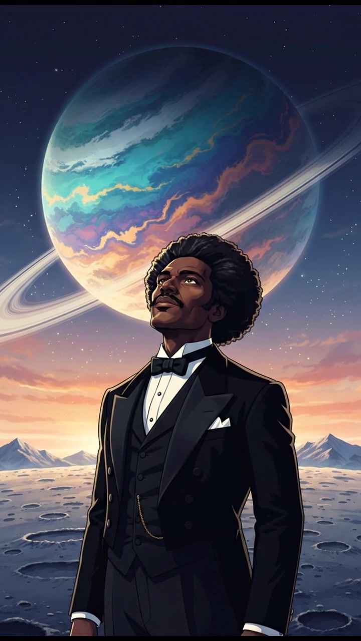 standing on the surface of a moon, watching a giant planet rise over the horizon