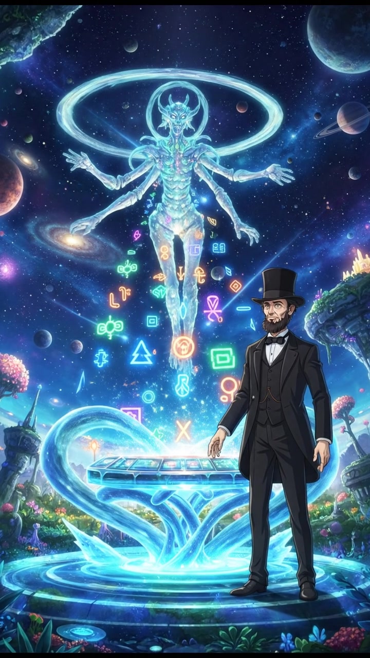 communicating with an alien civilization through glowing symbols and light