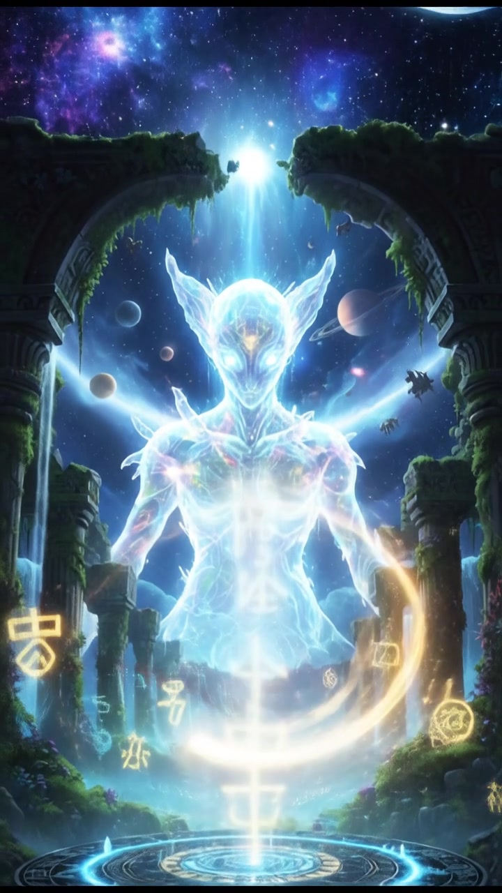 communicating with an alien civilization through glowing symbols and light