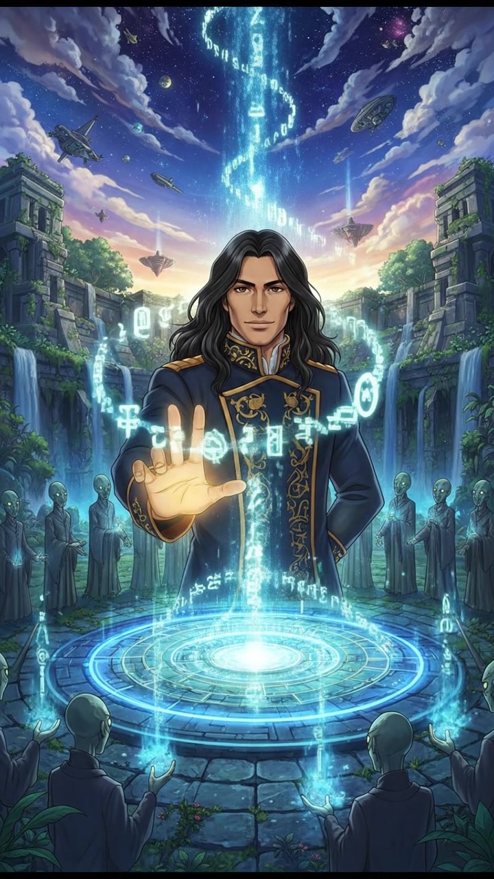 communicating with an alien civilization through glowing symbols and light