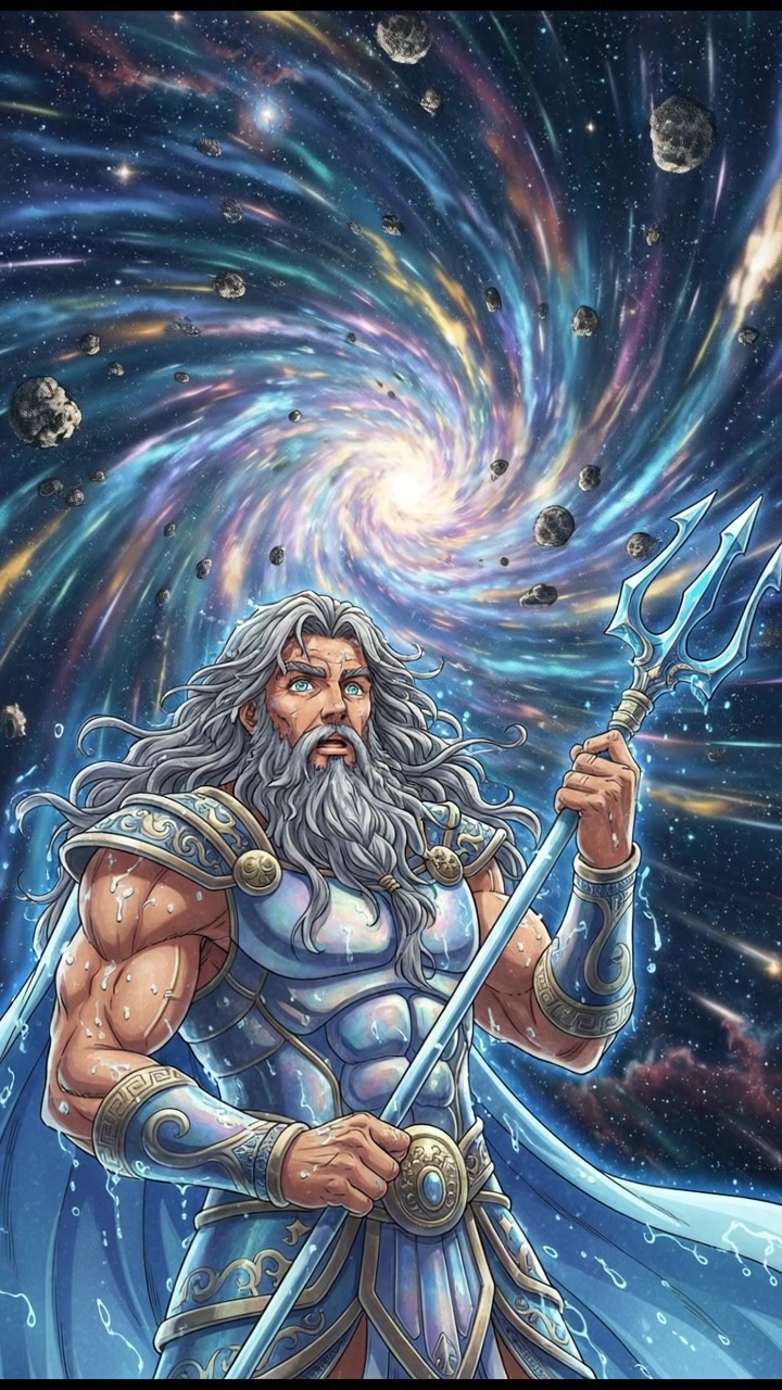 discovering a hidden portal or wormhole in space, light bending and stars warping around it