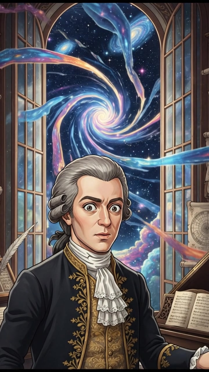 discovering a hidden portal or wormhole in space, light bending and stars warping around it