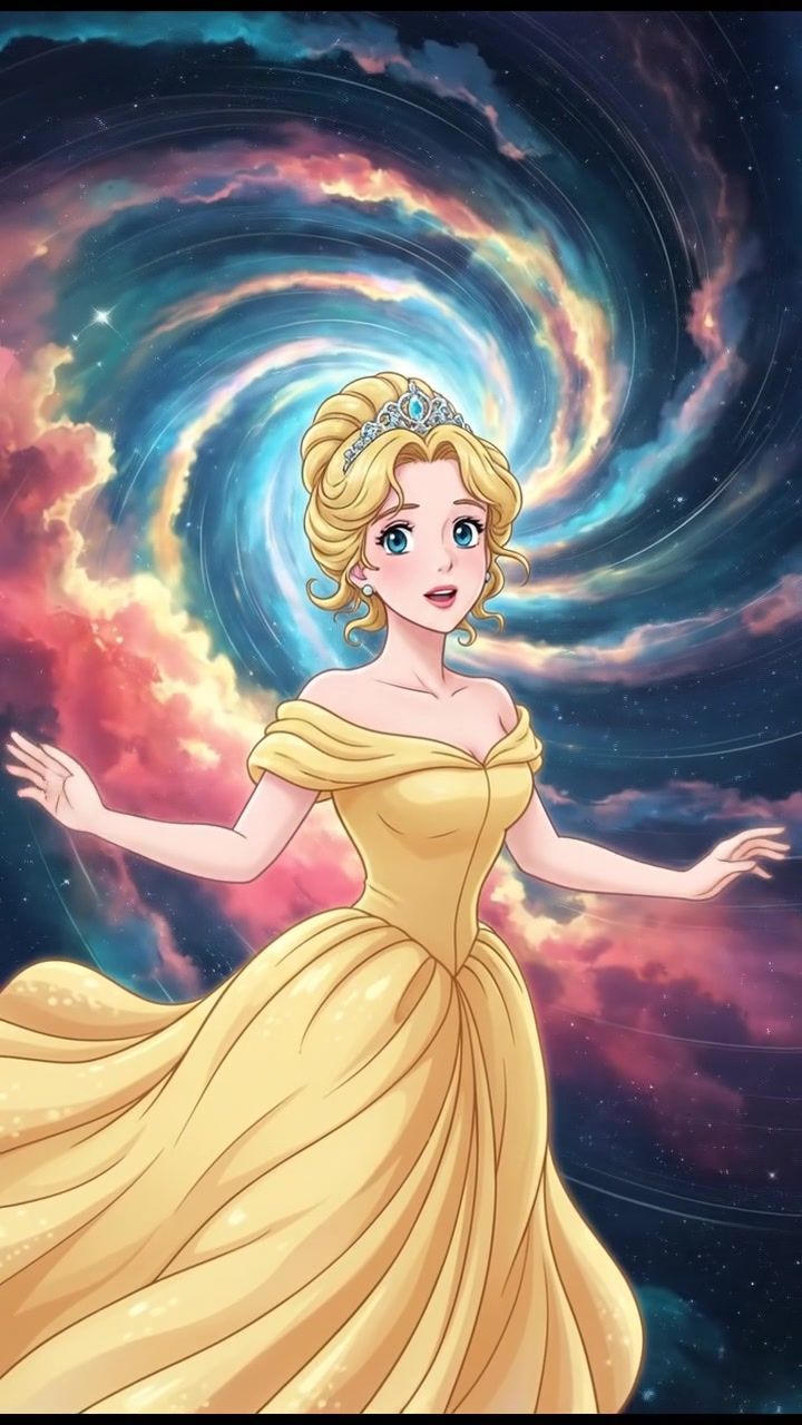 discovering a hidden portal or wormhole in space, light bending and stars warping around it