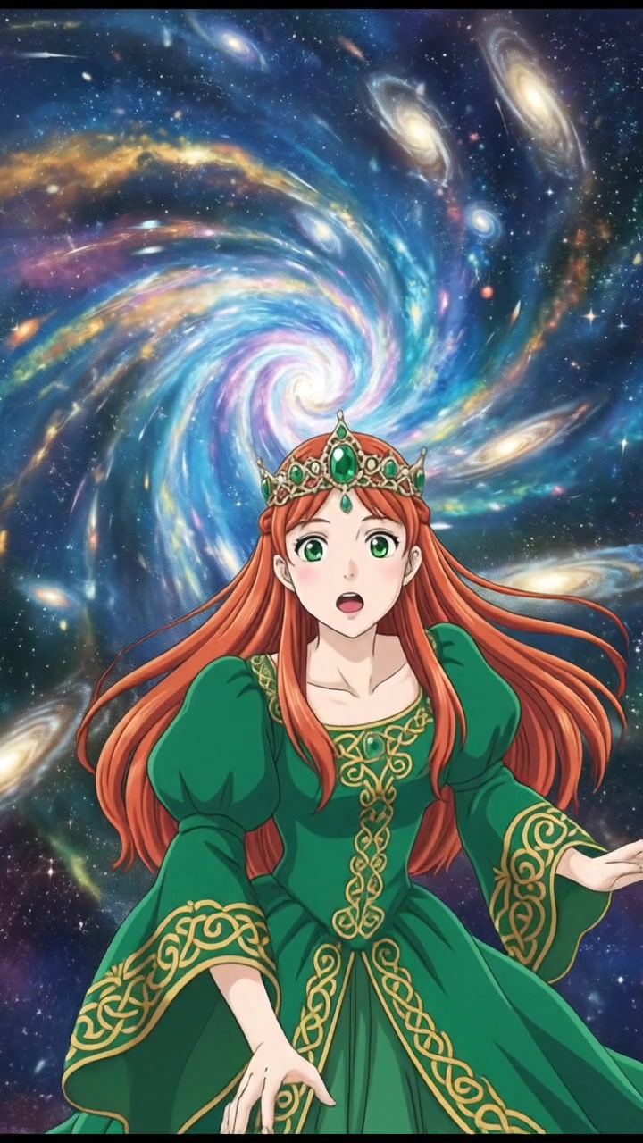 discovering a hidden portal or wormhole in space, light bending and stars warping around it