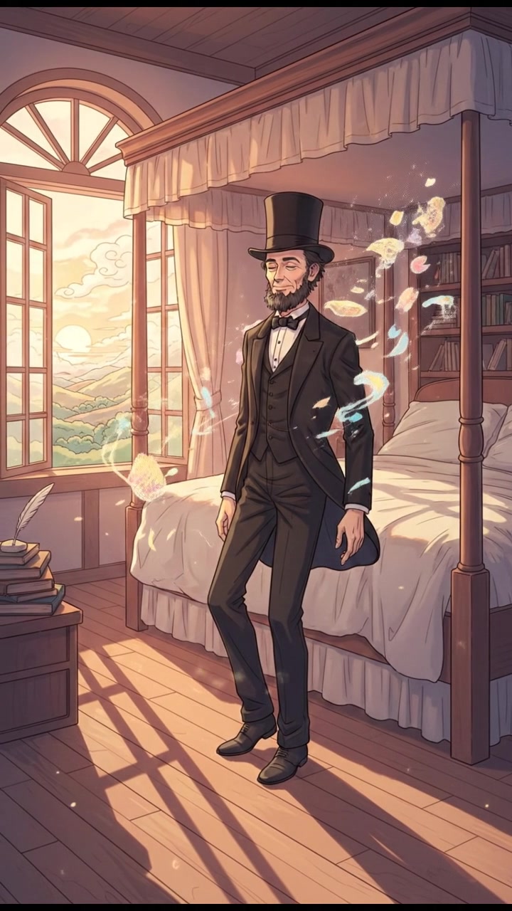 floating back down to their bed as dawn approaches, dreams fading into morning light