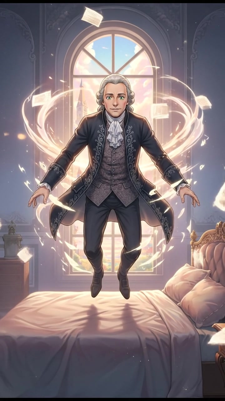 floating back down to their bed as dawn approaches, dreams fading into morning light