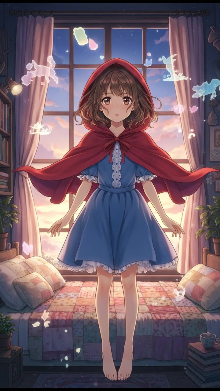 floating back down to their bed as dawn approaches, dreams fading into morning light