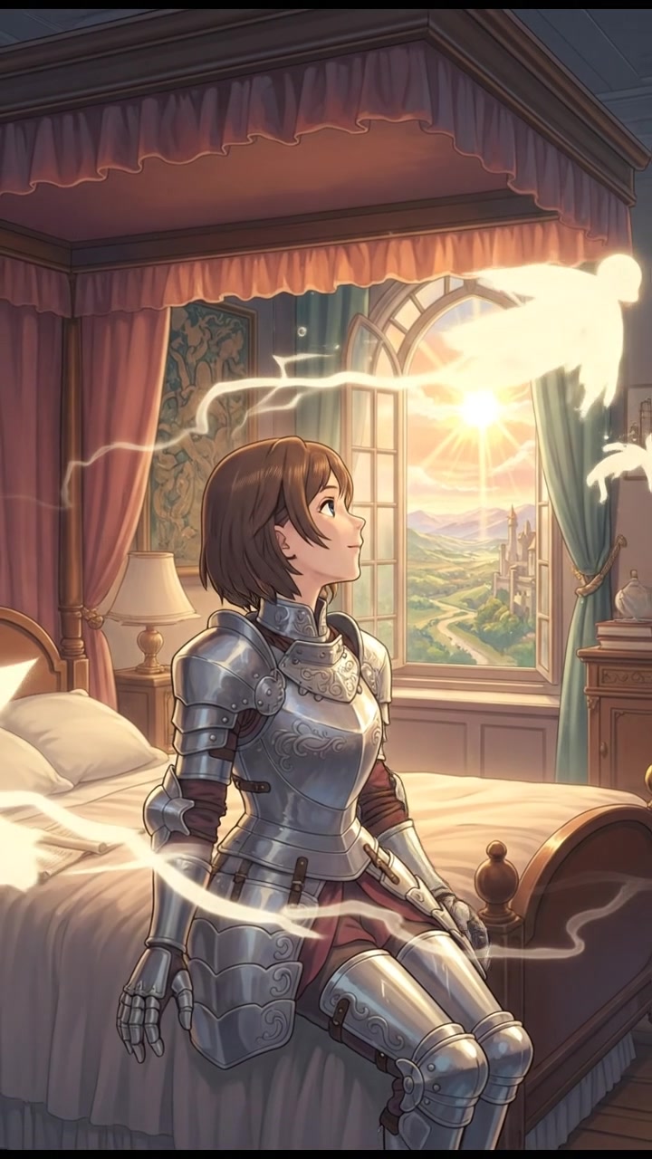 floating back down to their bed as dawn approaches, dreams fading into morning light