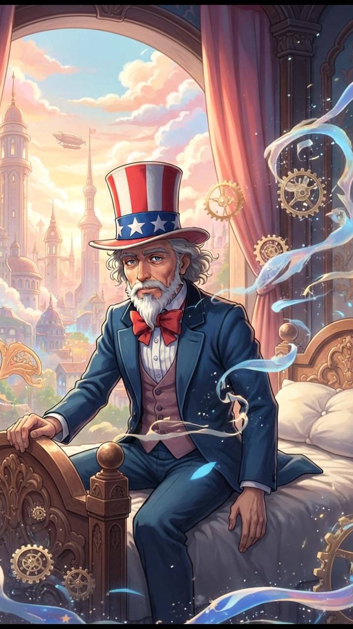 floating back down to their bed as dawn approaches, dreams fading into morning light