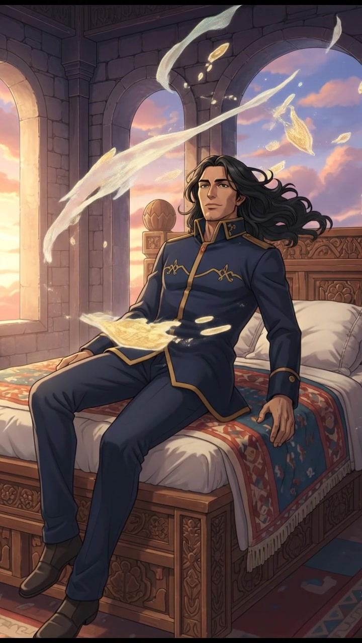 floating back down to their bed as dawn approaches, dreams fading into morning light